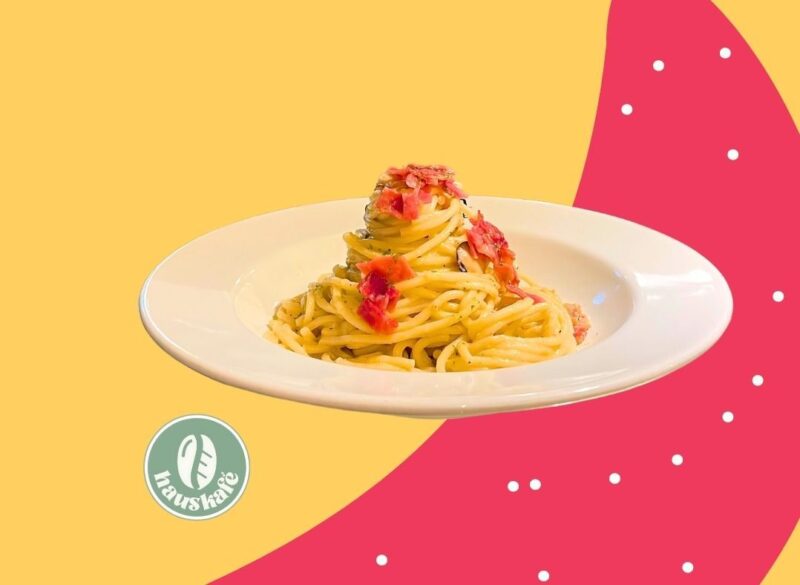 Spaghetti Beef Streak Carbonara